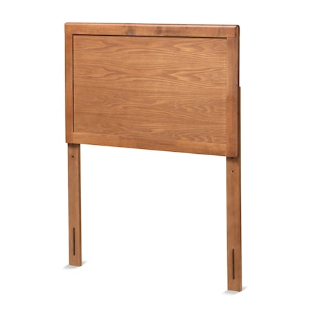 Baxton Studio Raya Mid-Century Modern Walnut Brown Finished Wood Twin Size Headboard 181-11160-Zoro